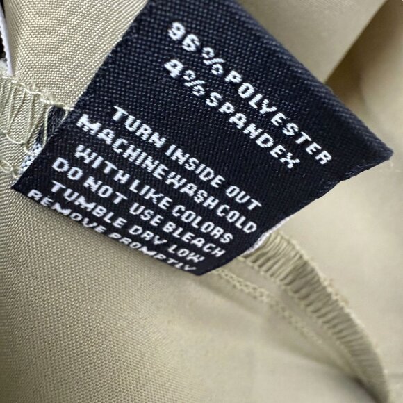 New York & Company Womens Top Plus Size 3X Puff Sleeve V-Neck Satin Blouse Green - Picture 9 of 11